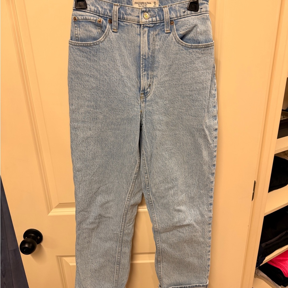 Abercrombie & Fitch High Rise Women Jeans - Light Blue
